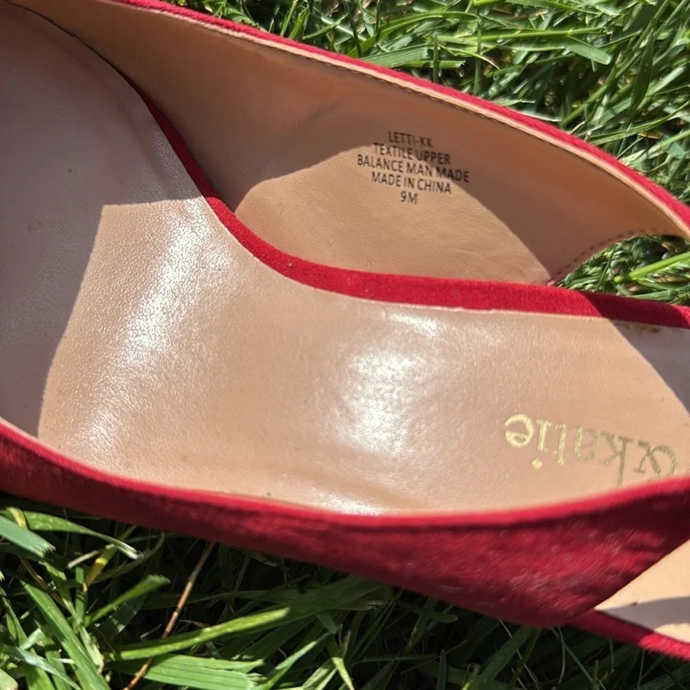 Kelly & Katie Red Suede Women's Shoes